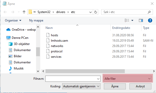 Se nettsted før flytting